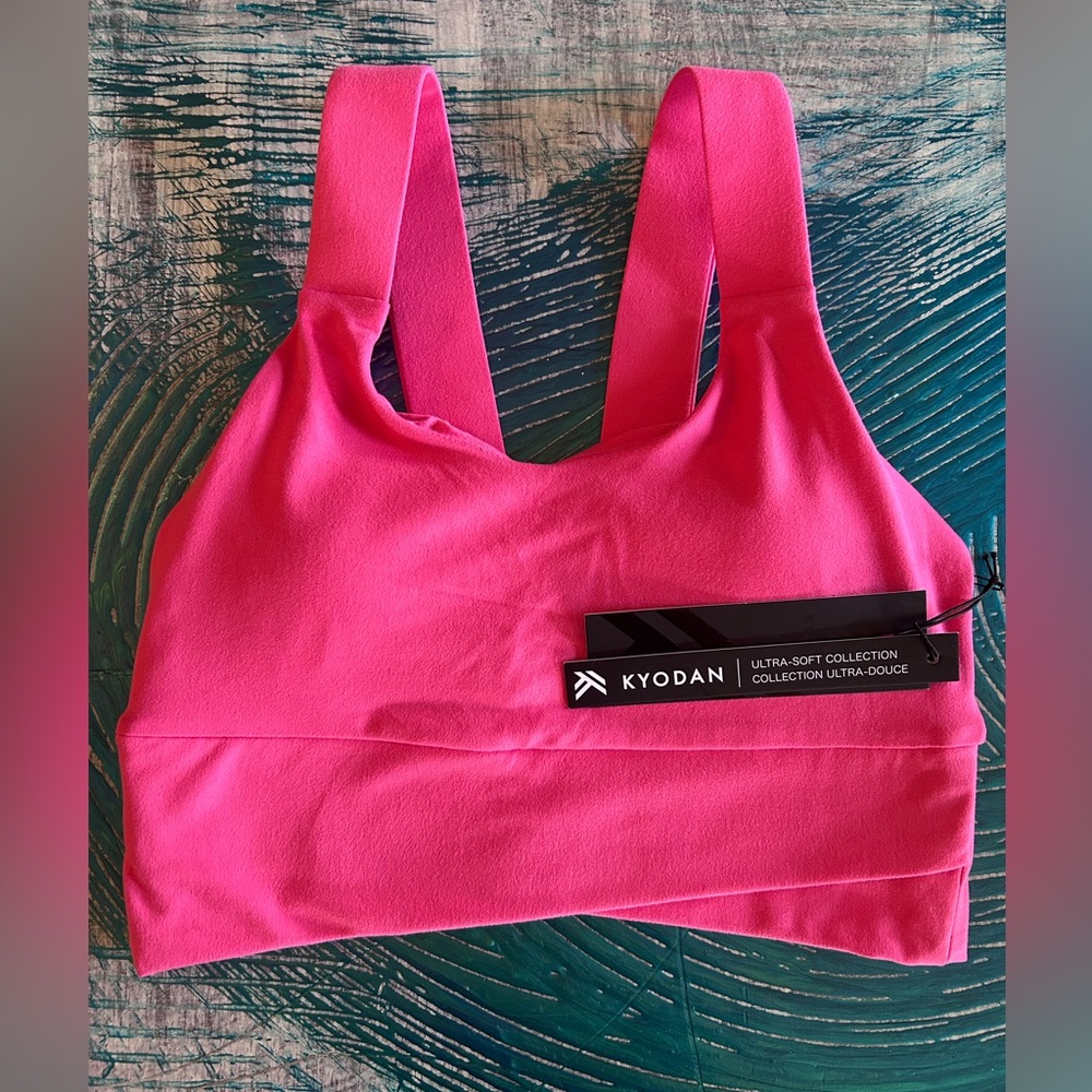 Kyodan Pink Seamless Sports Bra with Wide Straps